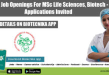 IBSD Job Openings For MSc Life Sciences, Biotech – Applications Invited IBSD Job Openings