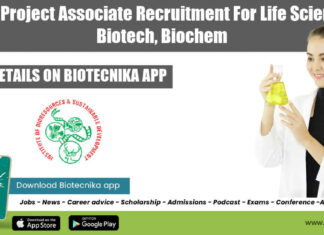 IBSD Project Associate Recruitment