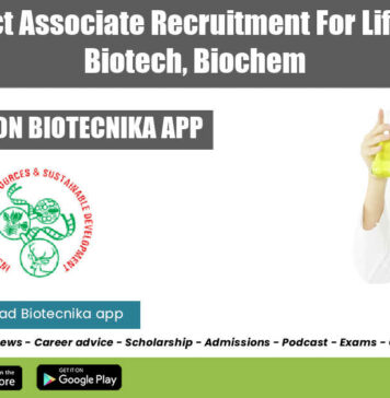 IBSD Project Associate Recruitment