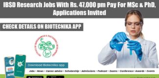 IBSD Research Jobs With