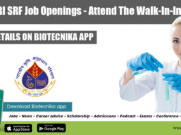 ICAR-IARI SRF Job Openings