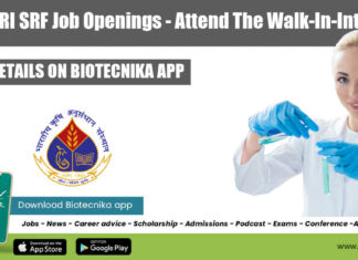 ICAR-IARI SRF Job Openings