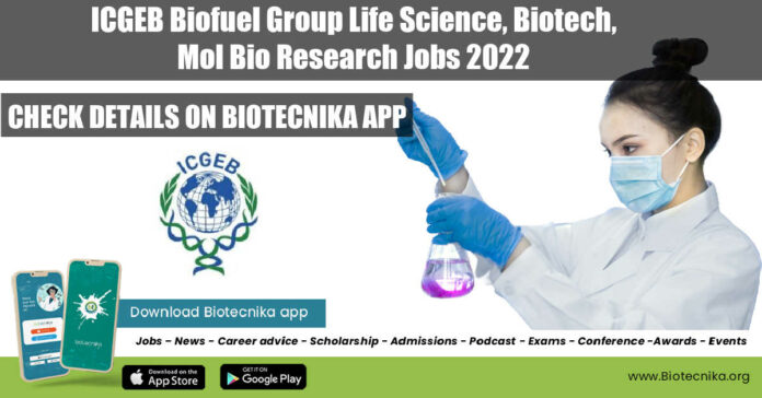 ICGEB Research Vacancies 2022