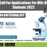 ICMR-NIIH Call For Applications For MSc Dissertation Students 2022 ICMR-NIIH MSc Dissertation 2022