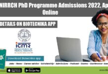 ICMR-NIRRCH PhD Programme Admissions 2022, Apply Online ICMR-NIRRCH PhD Admissions 2022