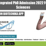 IISER-TVM Integrated PhD 2022