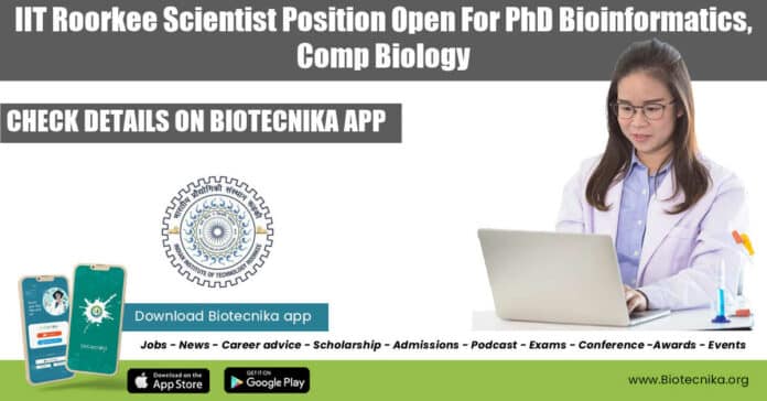 IIT Roorkee Scientist Positionn
