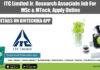 ITC Limited Jr. Research Associate Job For MSc & MTech, Apply Online ITC Limited Job