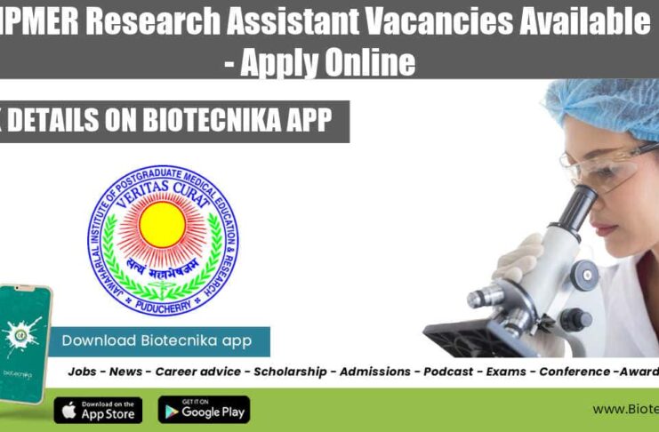 JIPMER Research Assistant Vacancies