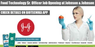 J&J Food Tech Job