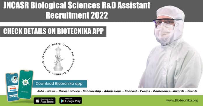 JNCASR Biological Sciences R&D