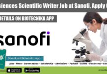 Life Sciences Scientific Writer Job at Sanofi, Apply Online Life Sciences Scientific Writer