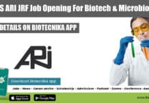 MACS ARI JRF Job Opening For Biotech & Microbiology MACS ARI JRF Job