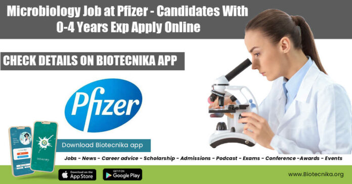 Microbiology Job at Pfizer