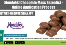 Mondelēz Chocolate Mass Scientist – Online Application Process Mondelēz Chocolate Mass Scientist