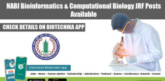 NABI Bioinformatics JRF Job