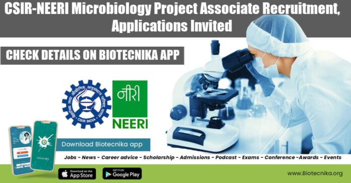 NEERI Microbiology Project Job