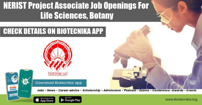 NERIST Project Associate Job