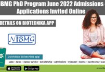 NIBMG PhD Admission 2022
