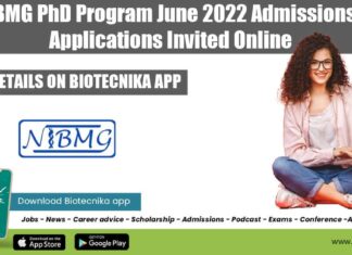 NIBMG PhD Admission 2022