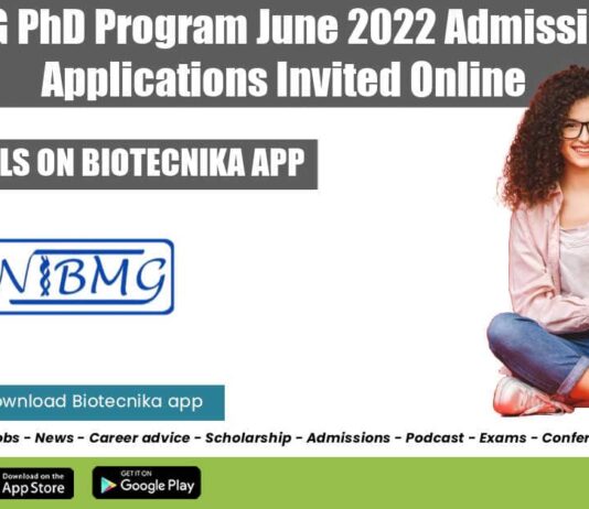 NIBMG PhD Admission 2022