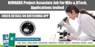 NIMHANS Job Opening 2022