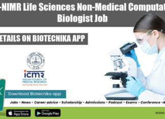 NIMR Life Sciences Job