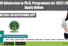 NIPGR Admission to Ph.D. Programme for 2022-2023 – Apply Online NIPGR PhD Admissions 2022-23