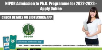 NIPGR PhD Admissions 2022-23