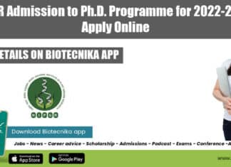 NIPGR PhD Admissions 2022-23