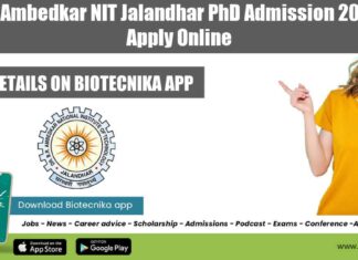 NIT Jalandhar PhD Admission