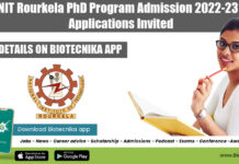 NIT Rourkela PhD Program Admission 2022-23 – Applications Invited NIT Rourkela PhD 2022-2023