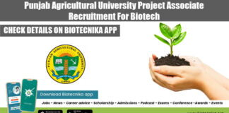 PAU Biotech Project Associate