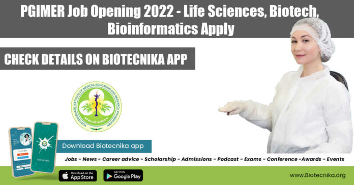 PGIMER Job Opening 2022