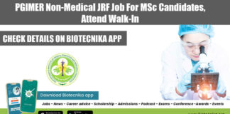 PGIMER Non-Medical JRF Job
