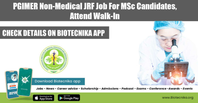 PGIMER Non-Medical JRF Job