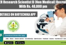 PGIMER Research Scientist B (Non Medical) Recruitment With Rs. 48,000 pm PGIMER Research Scientist Job
