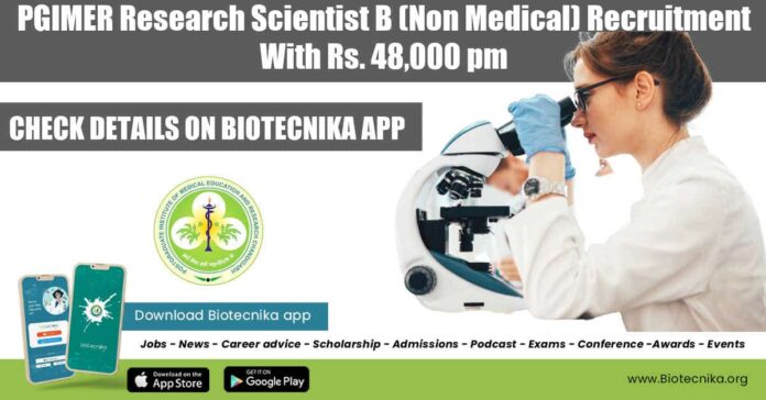 PGIMER Research Scientist Job