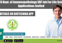 PGIMER SRF Position Available