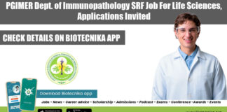 PGIMER SRF Position Available