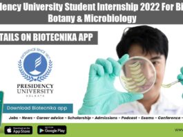 Presidency University Student Internship