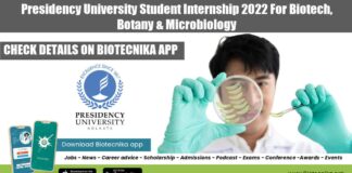 Presidency University Student Internship