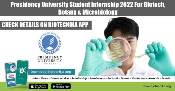Presidency University Student Internship