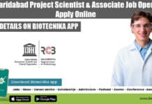 RCB Faridabad Project Scientist & Associate Job Openings, Apply Online RCB Faridabad Project Scientist