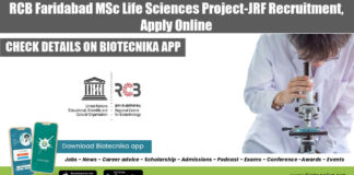 RCB Post Doctoral Fellow