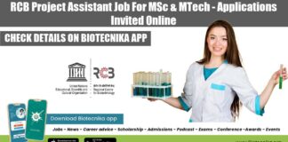 RCB Project Assistant Job