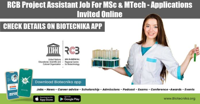 RCB Project Assistant Job