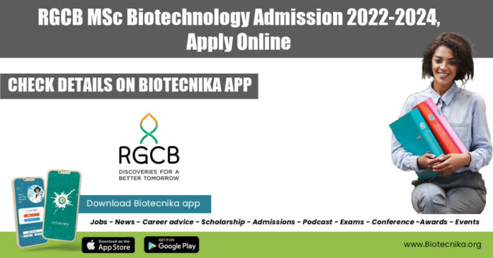 RGCB MSc Biotech Admission