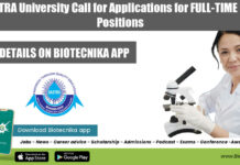 SASTRA University Call for Applications for FULL-TIME Ph.D Positions SASTRA University PhD Positions