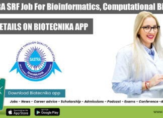 SASTRA University SRF Job